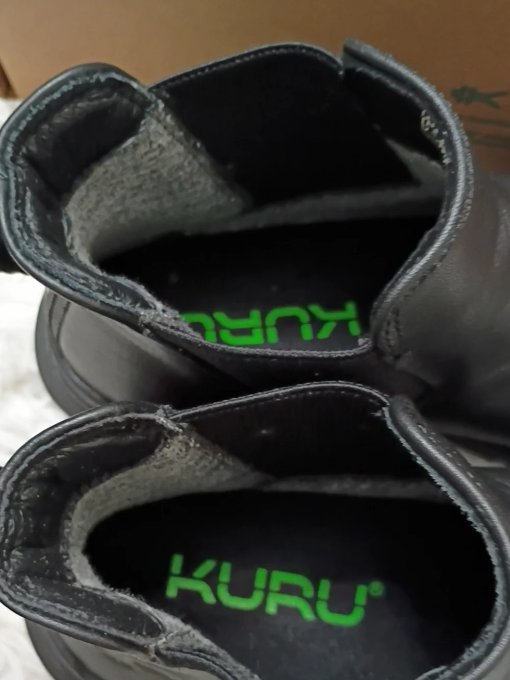 KURU Flex Astra Black Leather Ankle Boots with Plantar Fascitis Arch Support 9